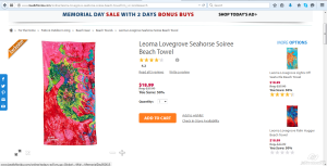 Leoma Lovegrove Seahorse Soiree towel for BeallsFlorida